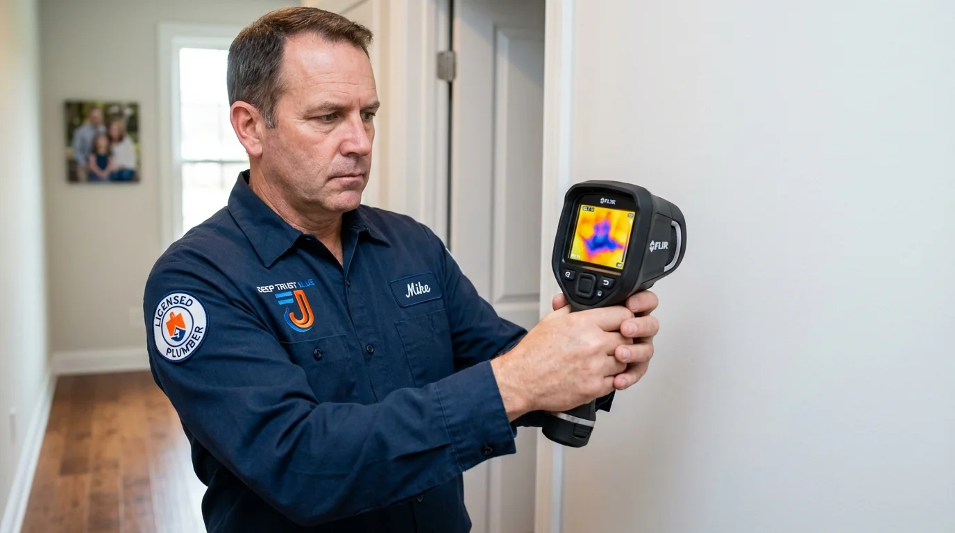 Thermal imaging leak detection by Johns Plumbing LLC in Wilton